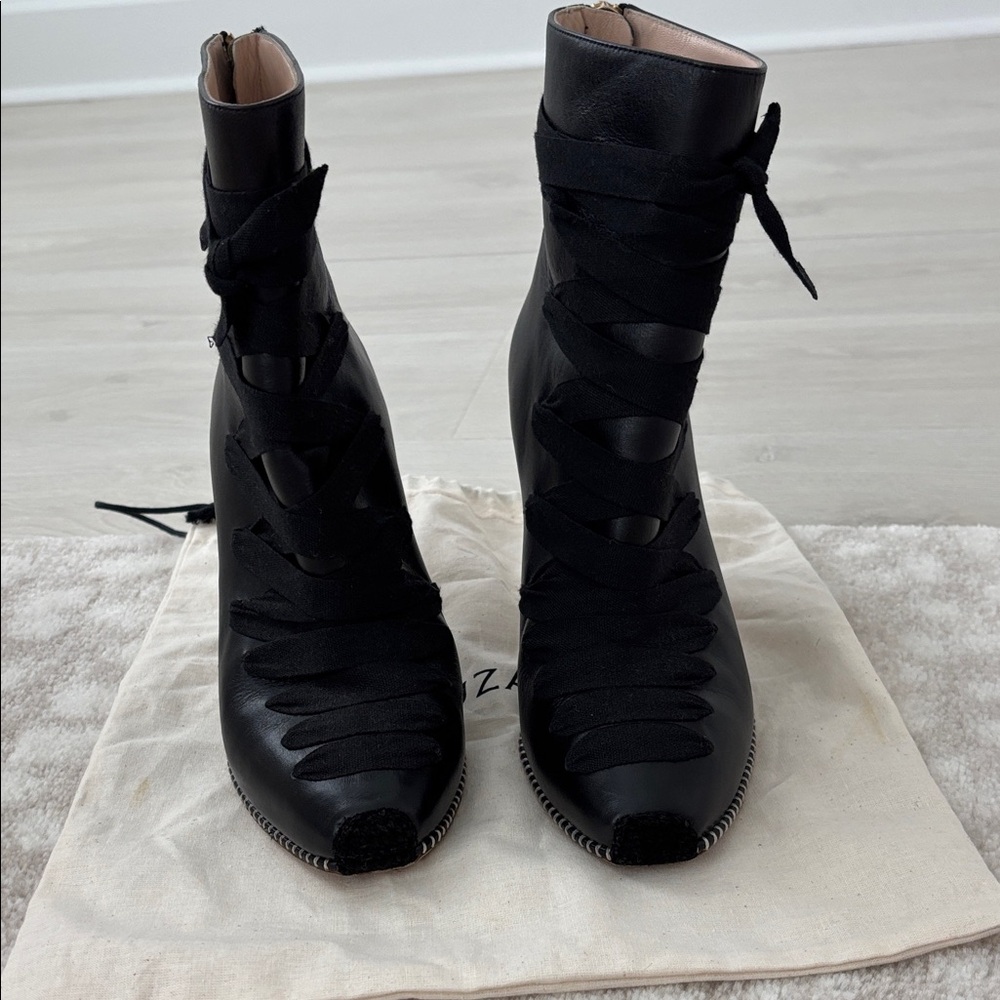 Altuzarra Black Lace-Up Women's Boots